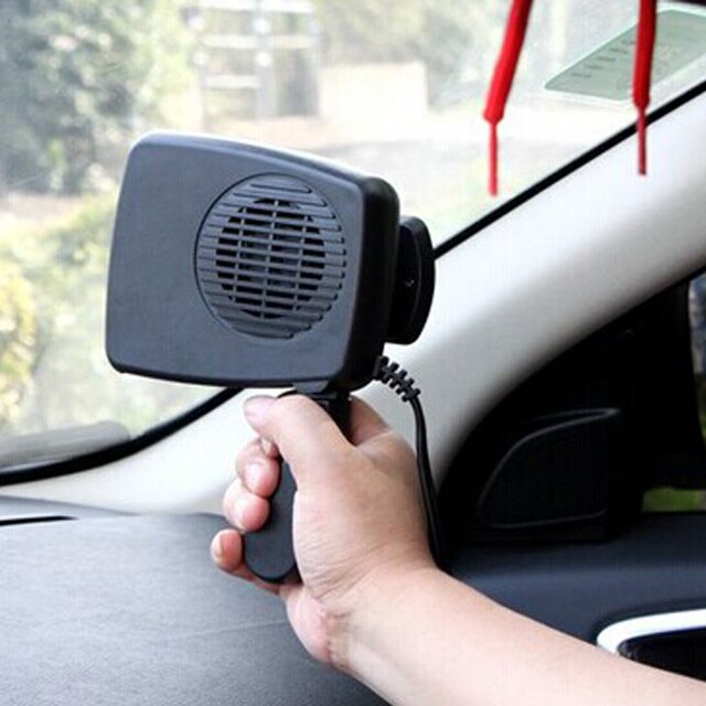Calentador eléctrico portátil para coche, desempañador de escarcha, 12/24V, 200W, parabrisas, rotación de 360 grados, ABS, calefacción, ventilador de refrigeración