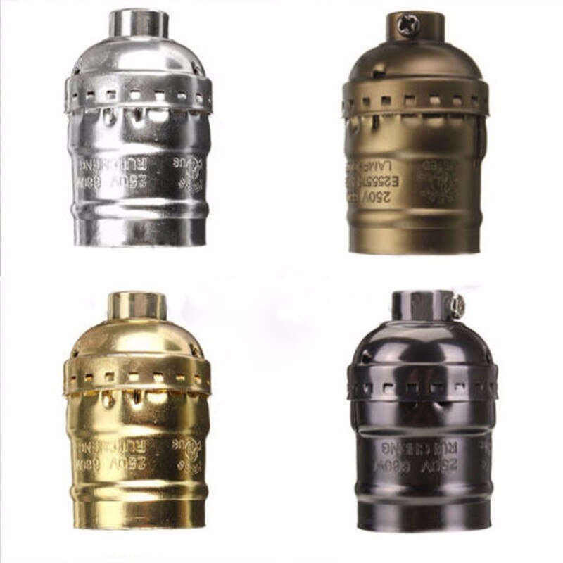 Retro Vintage E26/E27 Schroef Lamp Aluminium Shell Base Lamp Houder Hanger Verlichting Socket Plafondlamp Adapter Kabel