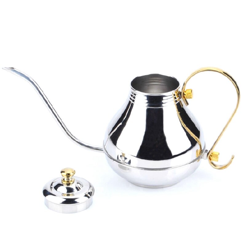 Fine Mouth Gooseneck Coffee Pot Long Spout Pour over Drip Coffee Kettle Stainless Steel DIY Coffee Maker Teapot