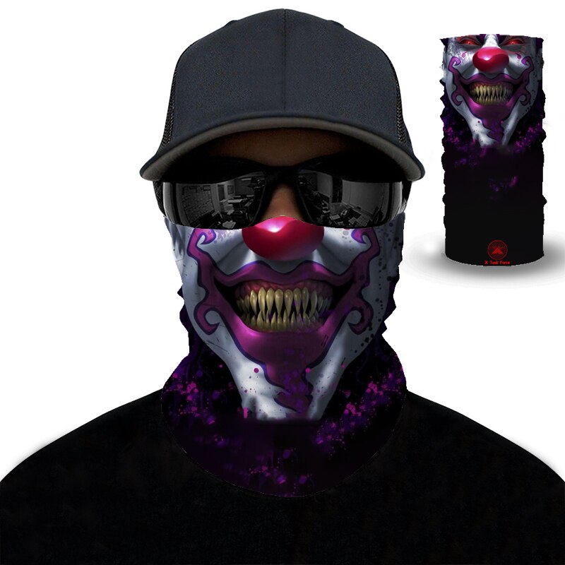 Écharpe de randonnée 3D clown écharpe magique Polyester microfibre Bandana sport cyclisme équitation Bandanas bandeau hommes femmes Bandanas: MJ339