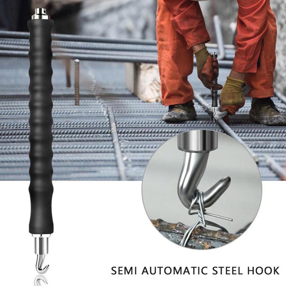 Semi-automatic Straight Pull Rebar Hook Manual Wire Construction Bundling Tool Site M9C9