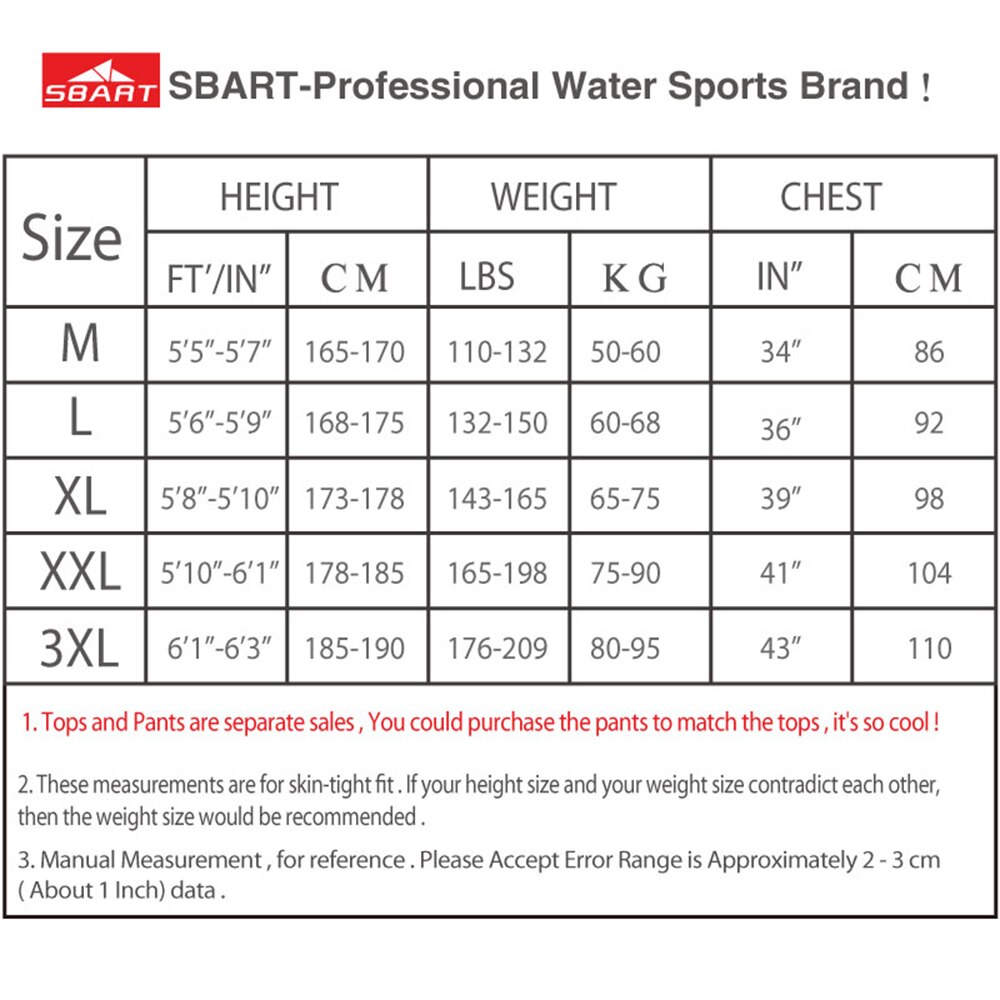 SBART – combinaison de plongée en apnée pour hommes, haut à manches longues, en néoprène, 2MM, haute élasticité, cerf-volant de surf