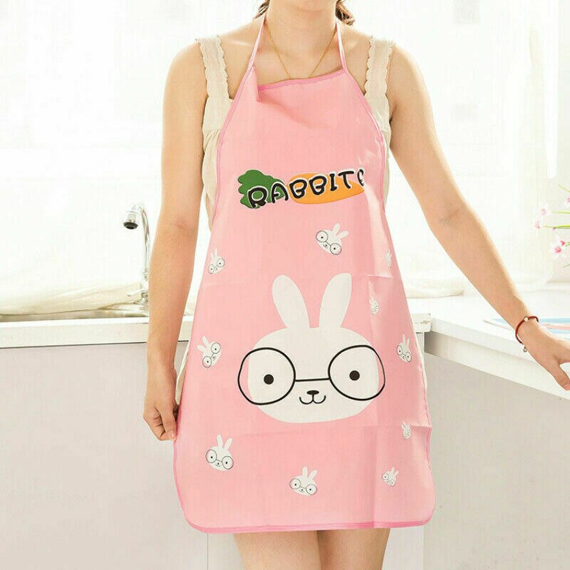1pcs Cute Cartoon Animal Women Waterproof Apron Kitchen Restaurant Cooking Aprons Anti-oil Bib cocina BBQ Baking tablier