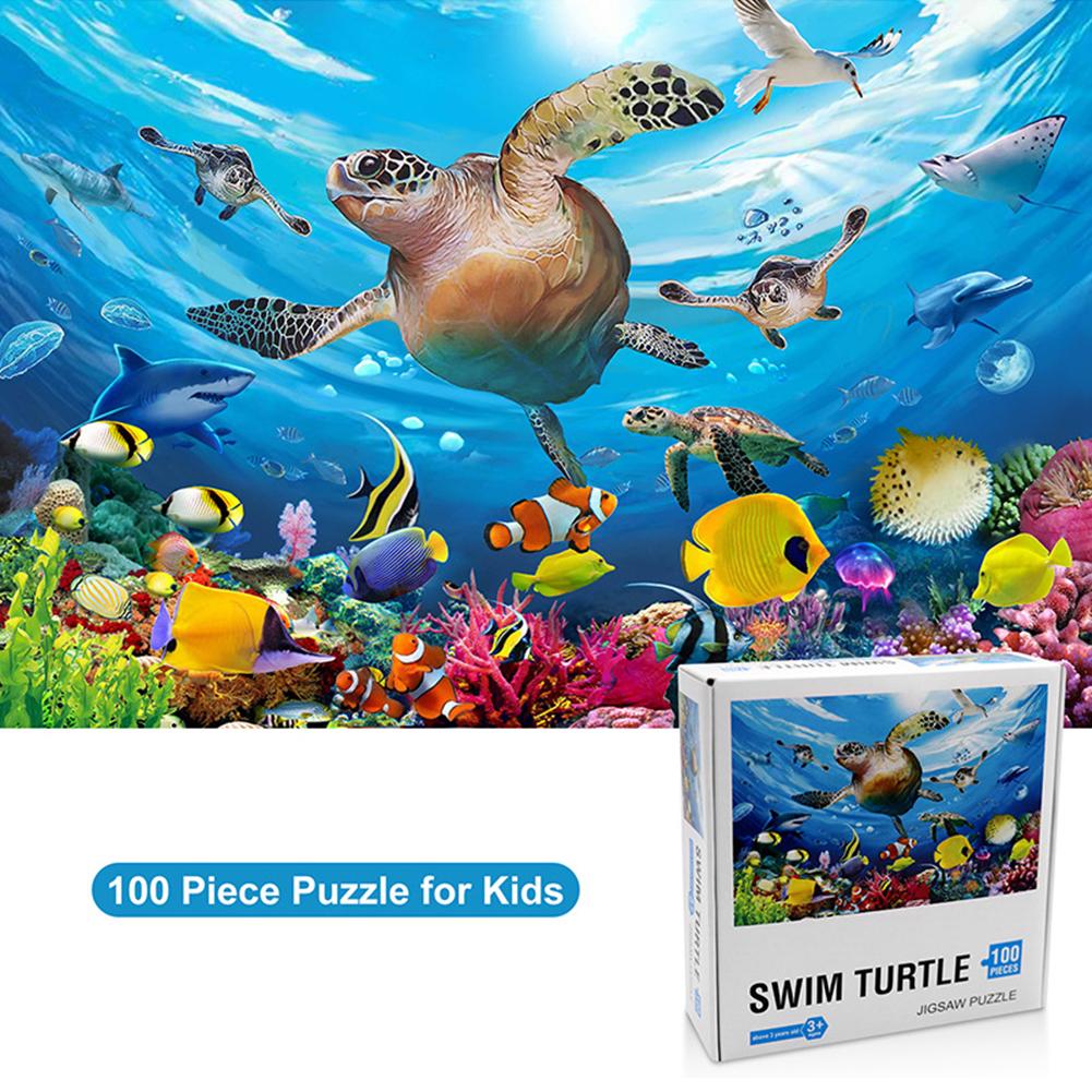 Kids Puzzels 100 Stuks Onderwater Wereld Puzzel Educatief Speelgoed Cadeau Voor Kinderen Van 4 Tot 8