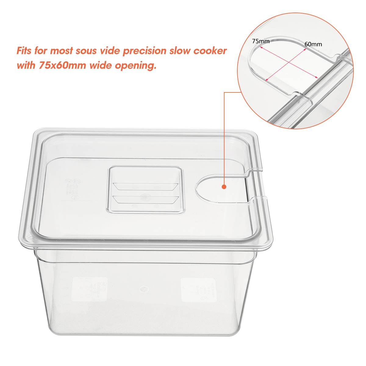 6L 11L Sous Vide Container Wasser Panzer mit Deckel für Zirkulator Sous Vide Kochen Eintauchen Langsam Herde Kochen Werkzeug