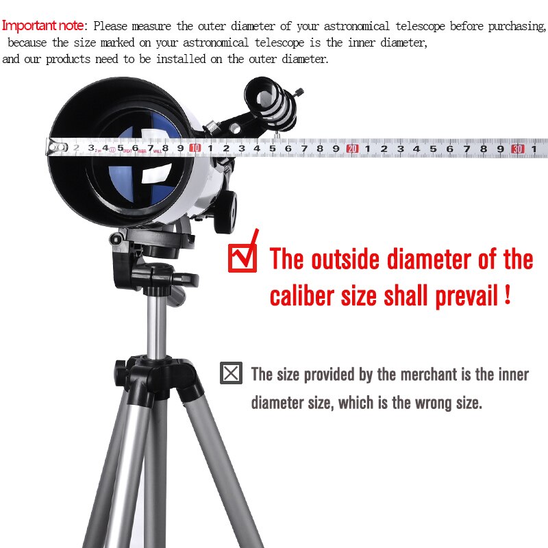 Filtro Solar de aleación de aluminio de diámetro fijo de 50mm a 225mm Membrana de película Solar lente 5,0 telescopio astronómico Bardo película Baade