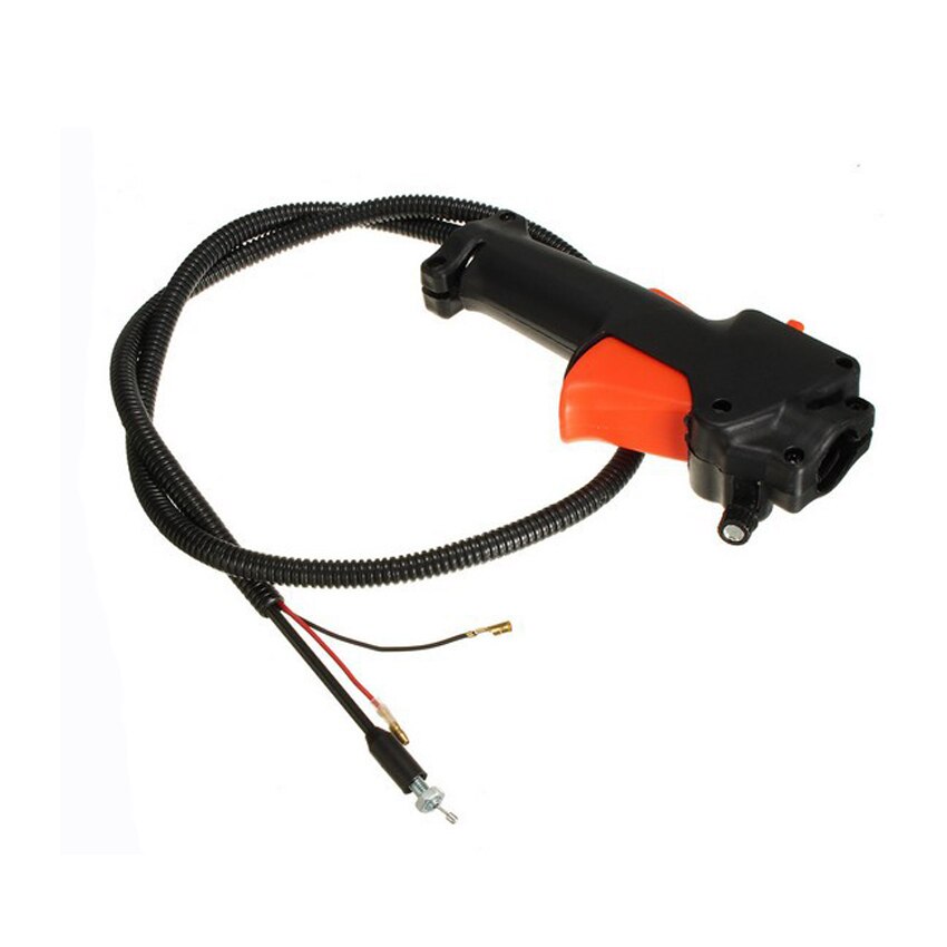Lawn Mower Parts Throttle Control Handle with Switch for Trimmer Brush Cutter Throttle Control Switch Throttle Trigger Cable