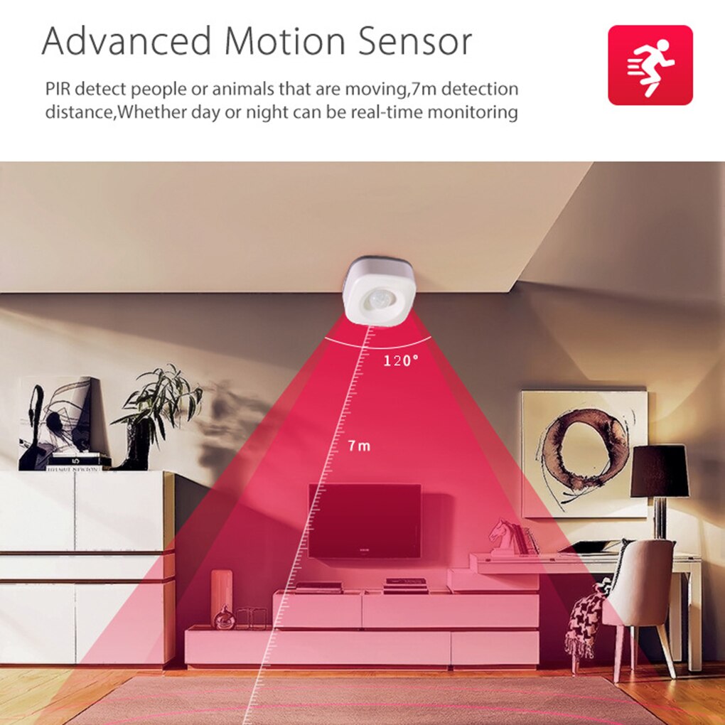 Smart Wireless PIR Motion Sensor WIFI Home Office Security Alarm Replacement for Android/IOS Phone