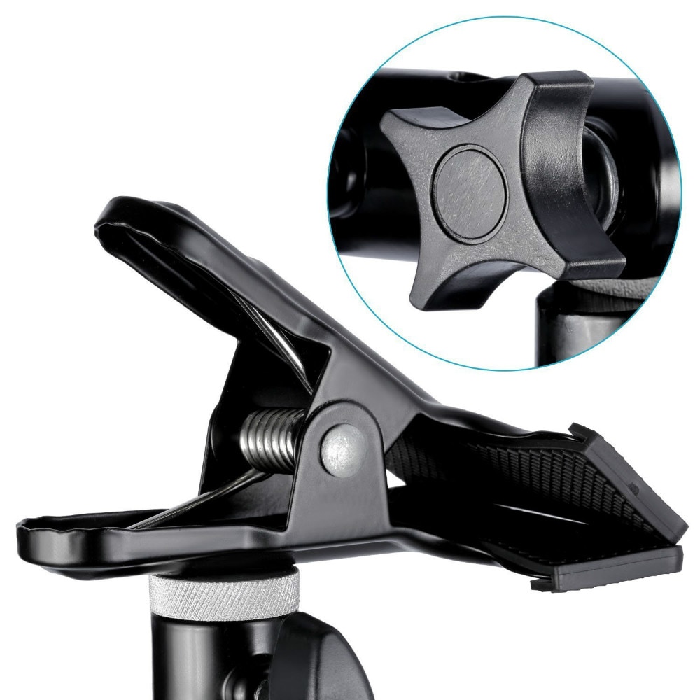 Neewer-Soporte de abrazadera de Metal de alta resistencia para estudio fotográfico, accesorio de soporte de luz de 5/8 pulgadas para Reflector, 2 uds.