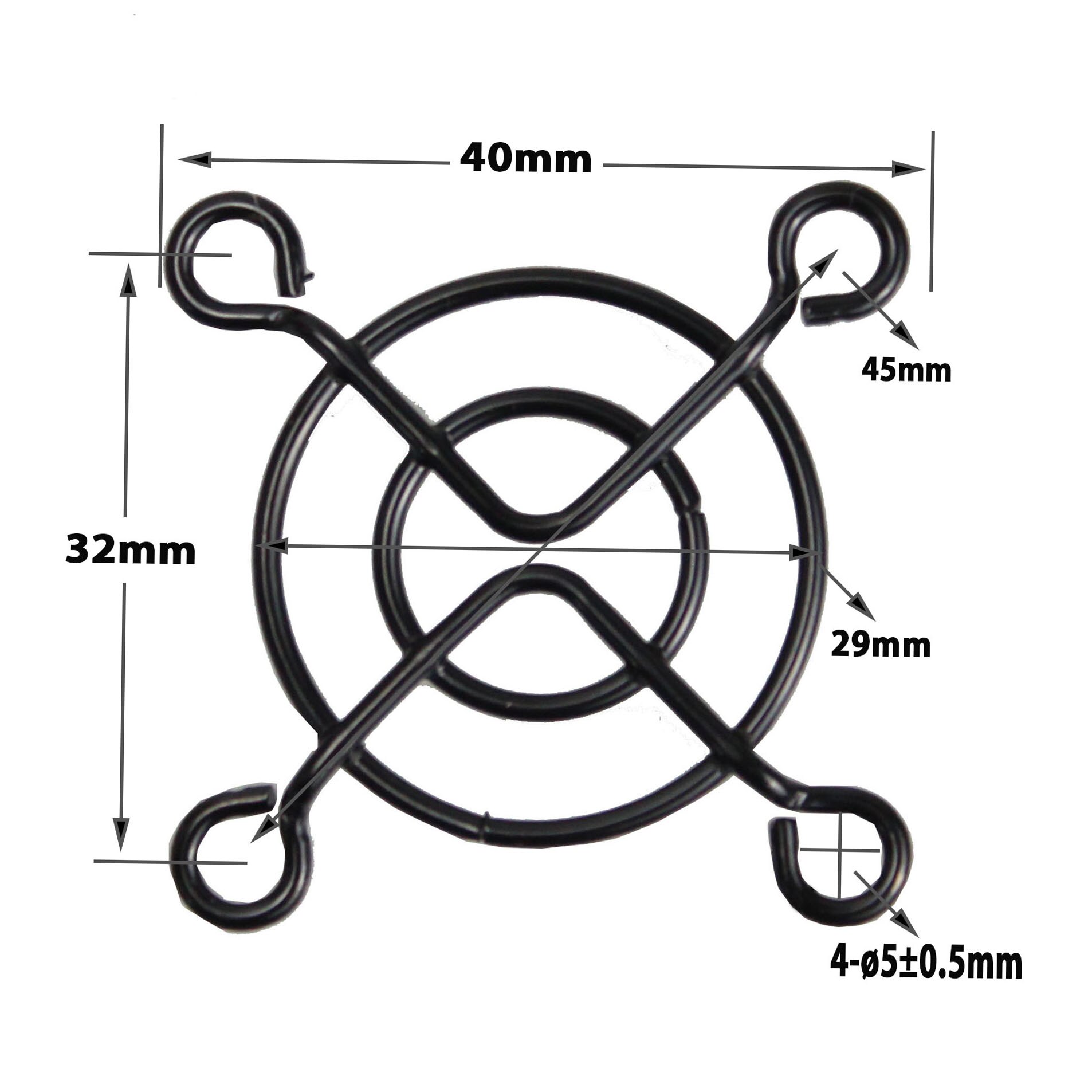 10PCS 4cm 40mm Black Metal Mesh Finger Guard Protective Net Fan Grill Computer Case Fan Grill