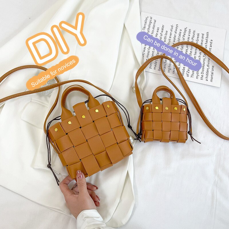 DIY Handcraft Handbag Making Materials Package Mini Bag Handmade Sewing Material Shoulder Bag Woven Bag Self-made Supplies