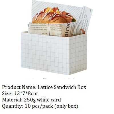 Wegwerp Sandwich Verpakking Gladde Ei Dikke Ei Toast Papierlade Hamburger Ontbijt Verpakking: 6