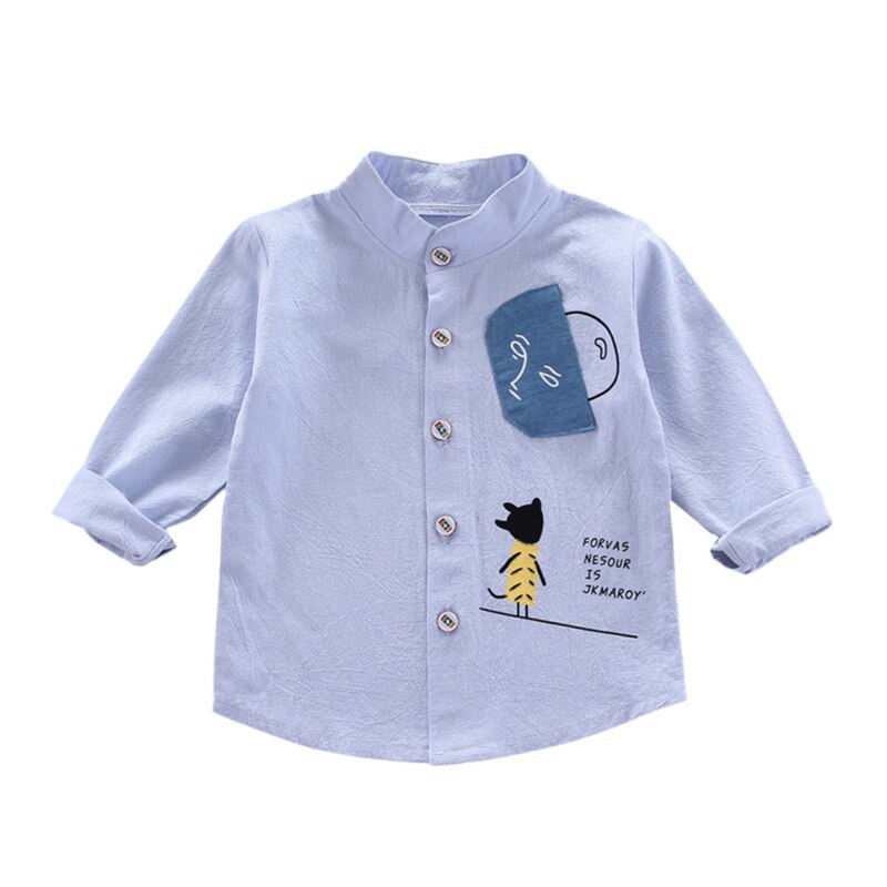 Kids Shirts Kleding Voor Kleding Kids Top Lange Mouwen Jongens Shirts 1Pcs Kinderen Jongens Shirts Katoen effen: A / 1-2T