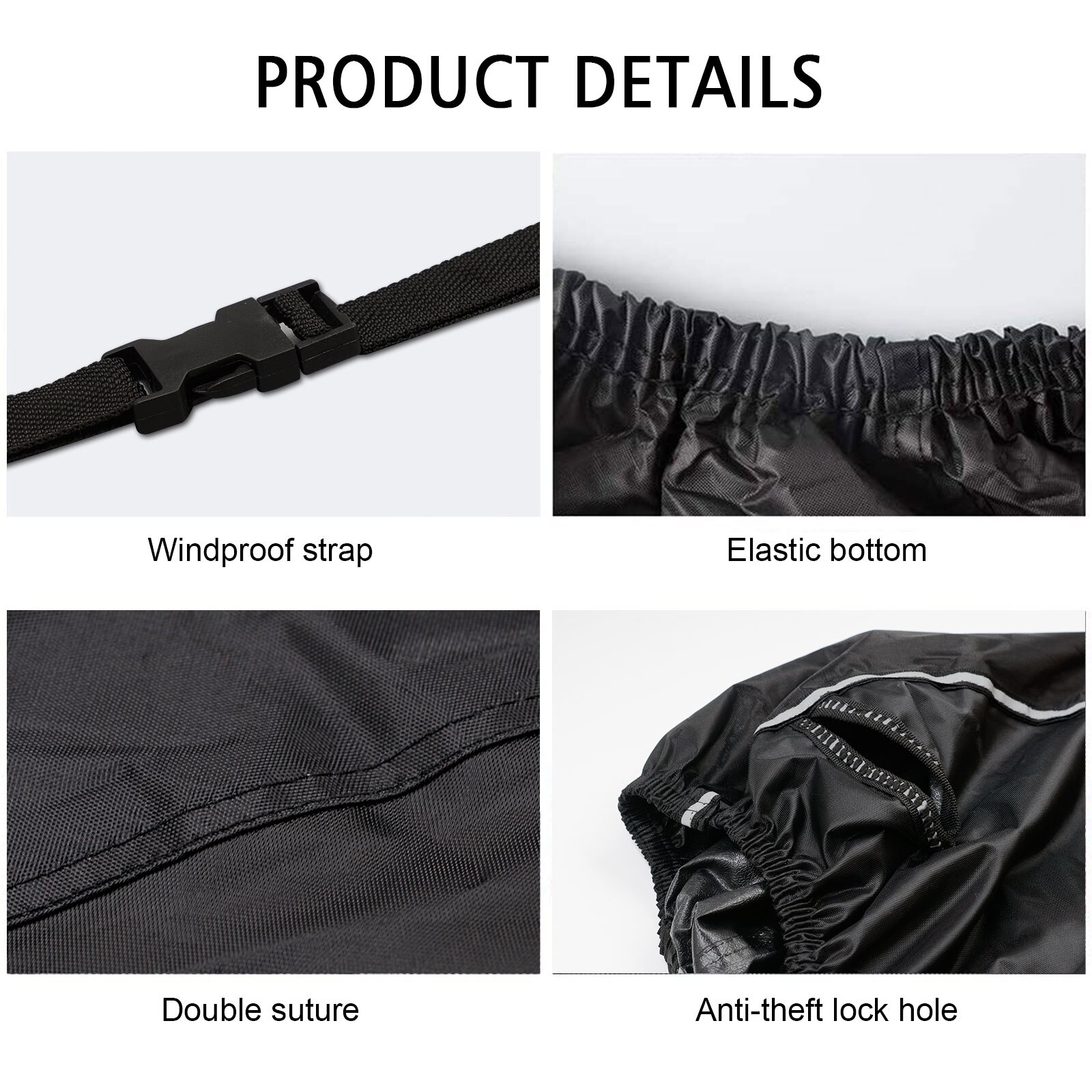 Waterproof Outdoor Motorcycle Moto Cover Electric Bicycle Covers Motor Rain Coat Dust Suitable for All Motors