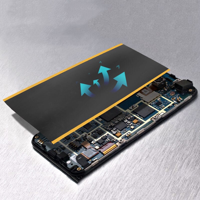 100*200*0.025mm Thermal Conductivity Material Natural Graphite Film Paste Graphite Sheet Graphite Cooling Film