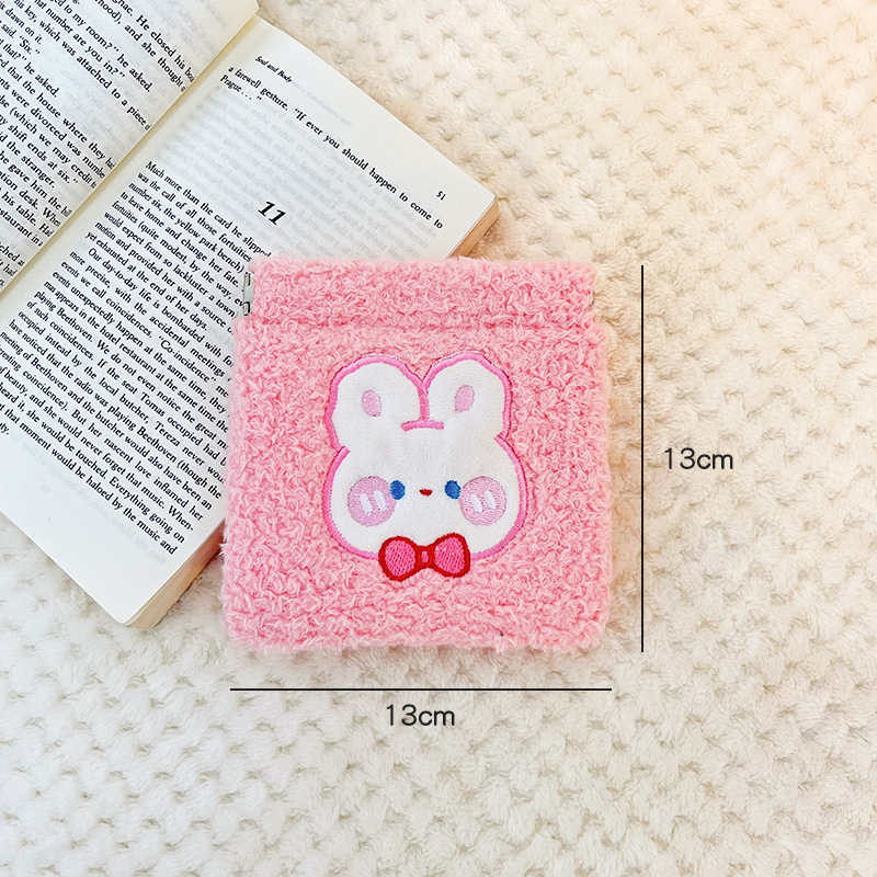 2024 Kawaii Shrapnel Small Cosmetic Bag Plush Storage Bag Cute Women Girl Lipstick Make Up Holder Bag Pouch for Gift Girl