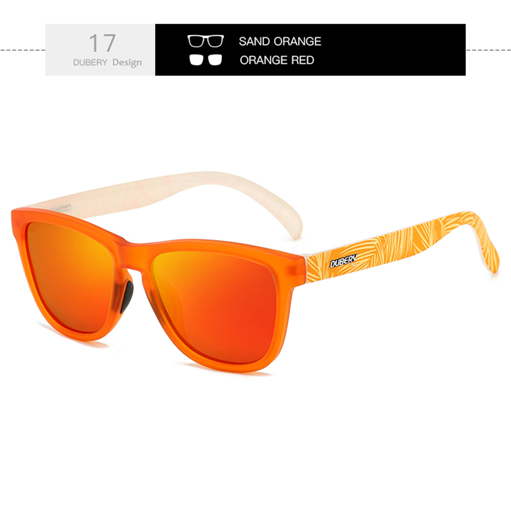 DUBERY Gafas de sol polarizadas con montura completa para hombres y mujeres 28 colores modelo 550: Borgoña