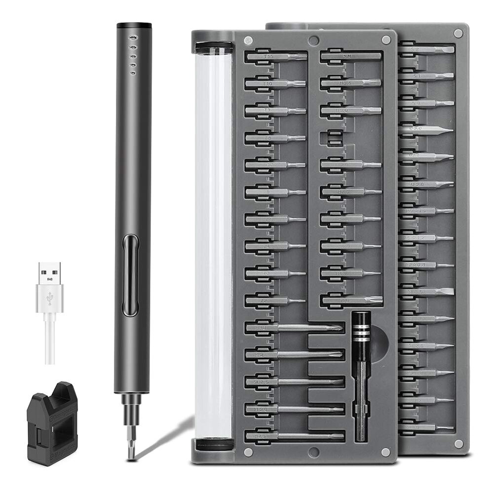 57 in 1 Electric Screwdriver Rechargeable Cordless Power Driver Bits Security Electric Screwdriver Home Improvement Tools Kit