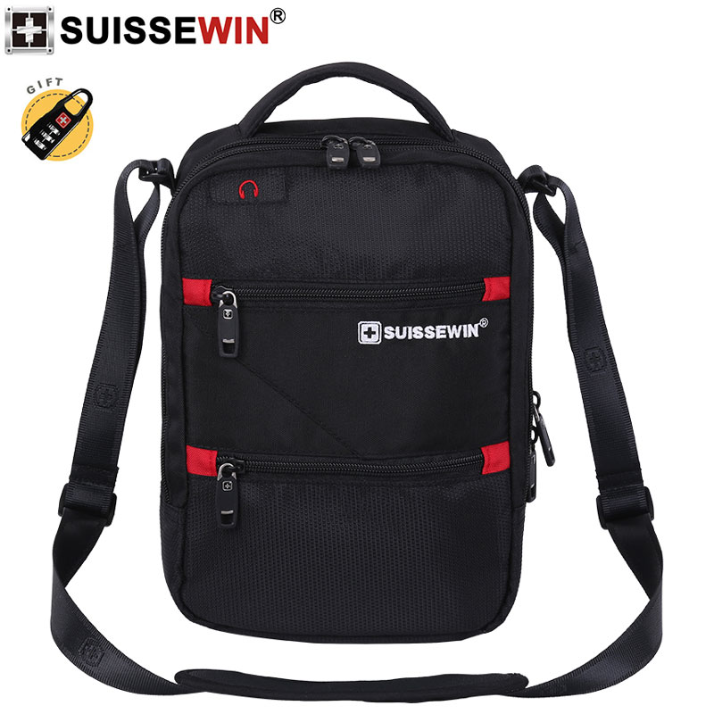 Swiss Shoulder Bag Men Mini Handbag Black Crossbody For Ipad Casual Oxford Messenger Satchel Music Bag Women