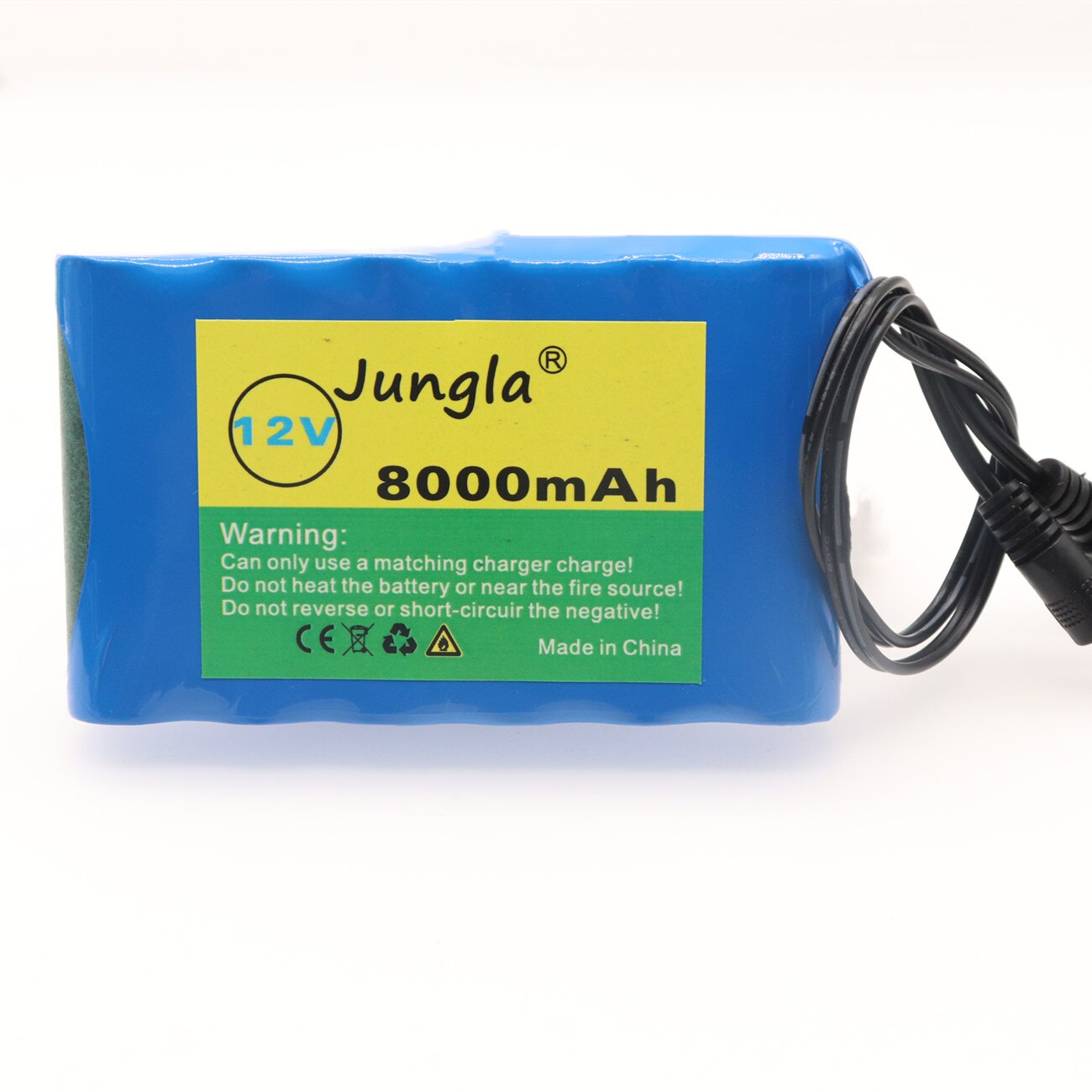 Original Portable Super 18650 Rechargeable Lithium Ion battery pack capacity DC 12 V 8000 Mah CCTV Cam Monitor+12.6V charger