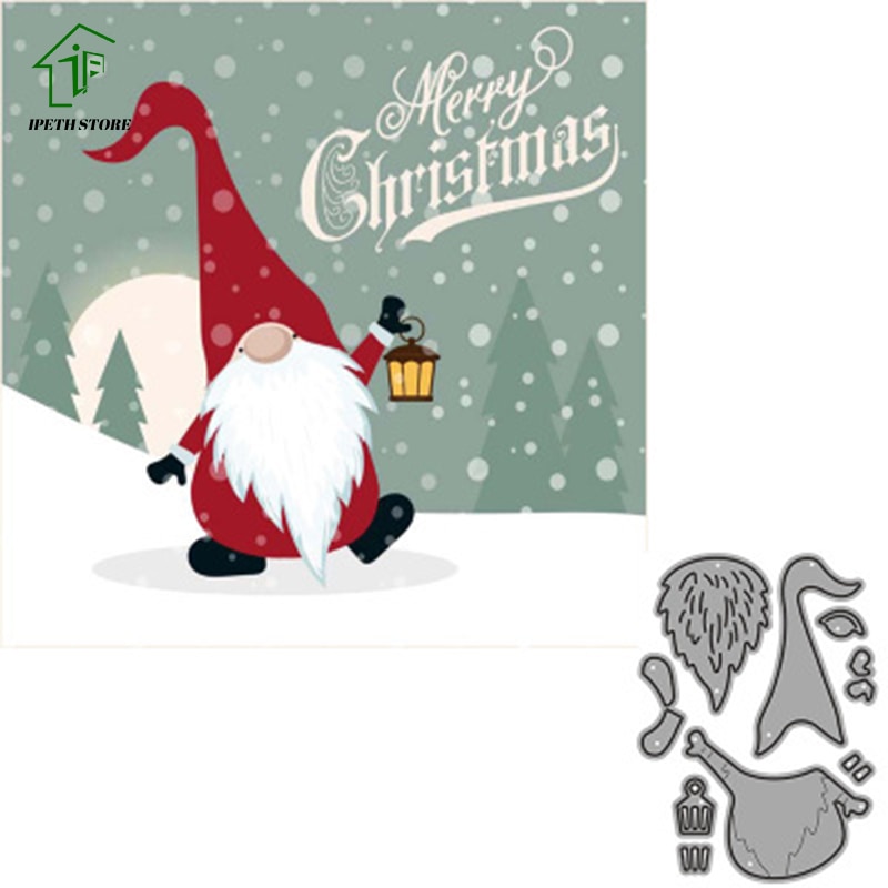 Christmas Santa Claus Metal Cutting Die DIY Scrapbooking Craft Embossing Making Stencil Template