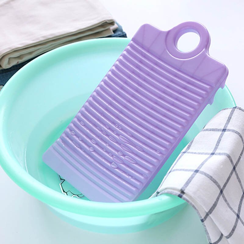 Thicken Portable Clothes Cleaning Tools Antislip Laundry Accessories Mini Washboard Plastic Washing Board 1Pcs: purple