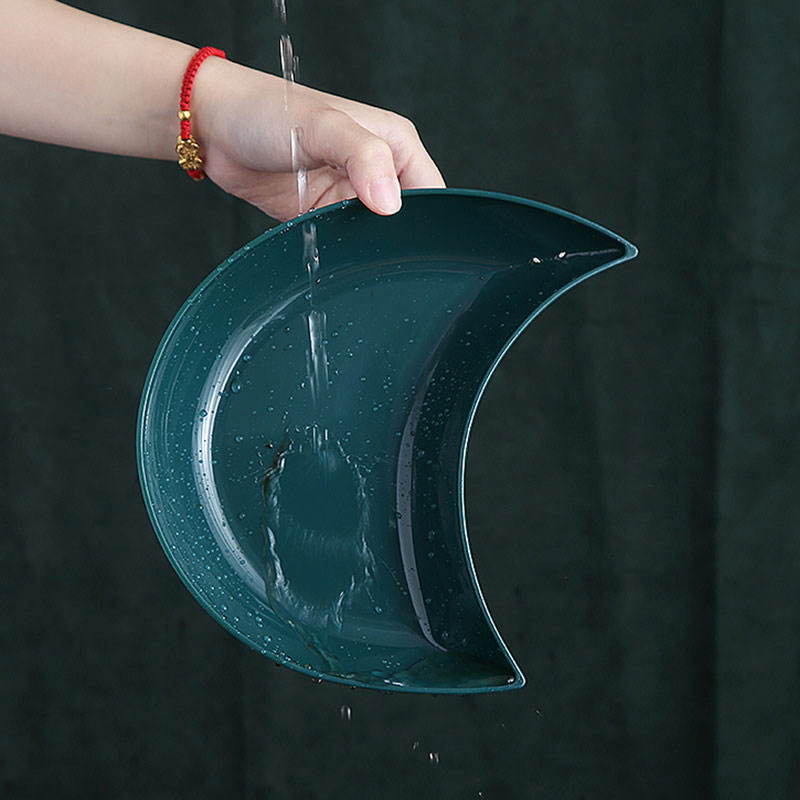 Servies Plaat Set Food Grade Pp Maan Vorm Diner Gourmet Keuken Bestek Snoep Fruit Gerechten Combinatie Platter