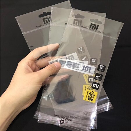 Integralność 100 sztuk 11*17cm przezroczyste samoprzylepne naklejki robić zamykania torebek z jedzeniem OPP plastikowe opakowania torba zamykany worek foliowy z samolotem wiszący otwór: MI torba--100szt