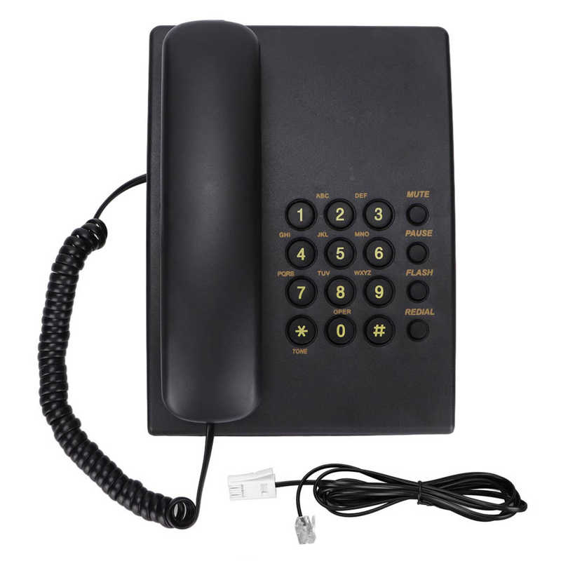 KX-T435 Desktop Corded Telephone Wired Landline Phone with Adjustable Volume Caller ID for Home Hotel Office: black