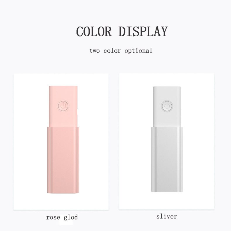 portable silver / rose gold retractable ultraviolet disinfection lamp safety smartphone handle sterilizer fast