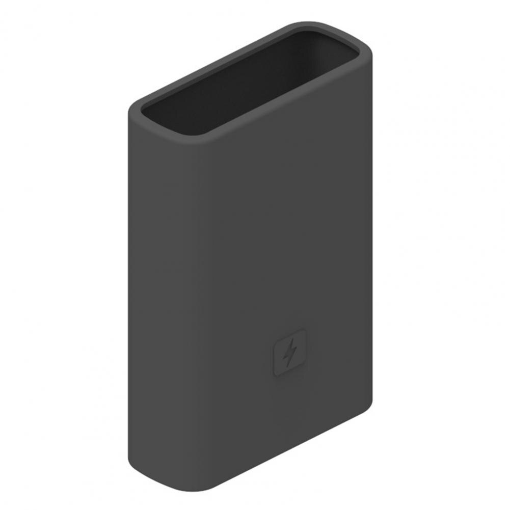 Schutzhülle für powerbanks, staubdichte silikonhülle – flexible, strapazierfähige und weiche silikonhülle: Schwarz