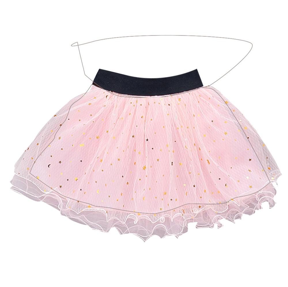 2020 new children's ballet dance skirt children sequin mesh tutu skirt frill skirt 3M-3Y Sequins sparkle skirt: Pink / 8