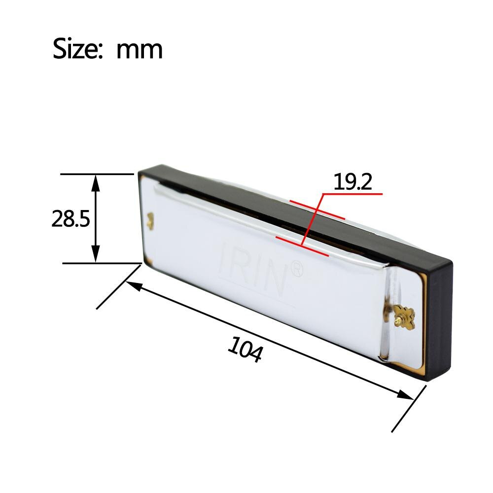 Mounchain 10 Gaten 20 Tone C Key Harmonica Blues Jazz Rock Folk Muziek Muziekinstrument Diatonische Harp