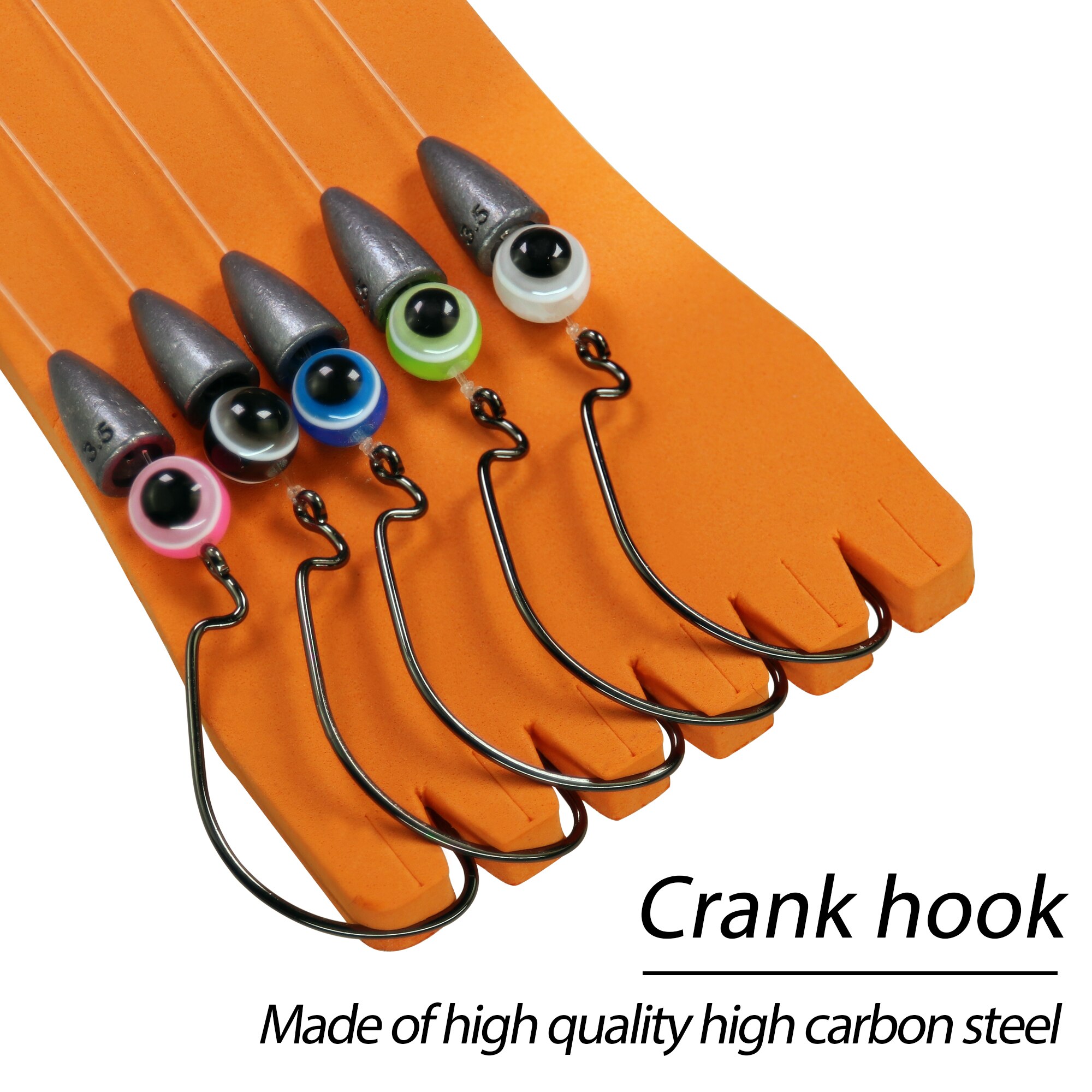 5 Stks/partij Texas Rig Set Voor Bass Fishing Caro... Vicedeal