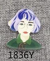 Acrylic costumes Badge Broche Brooch Accessory Scarf Pin Up Women Men Collar Tips Punk Jewelry XZ06: 1836