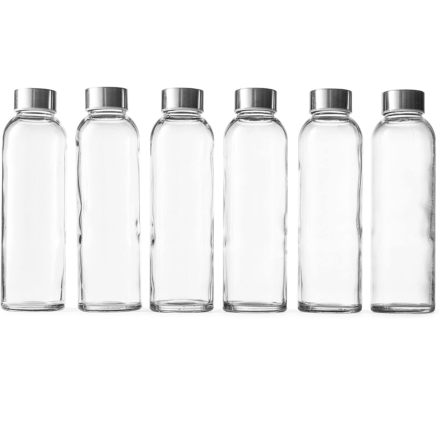 Botellas de agua de vidrio de acero inoxidable, tapa a prueba de fugas, Soda, Lima, botella reutilizable para beber, tarro de salsa, contenedor de bebidas de jugo