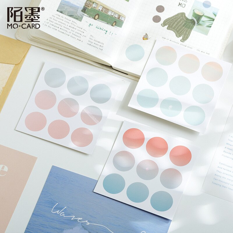 81 Pcs/pack Morandi Series Circle Dot Diy Writable... – Grandado