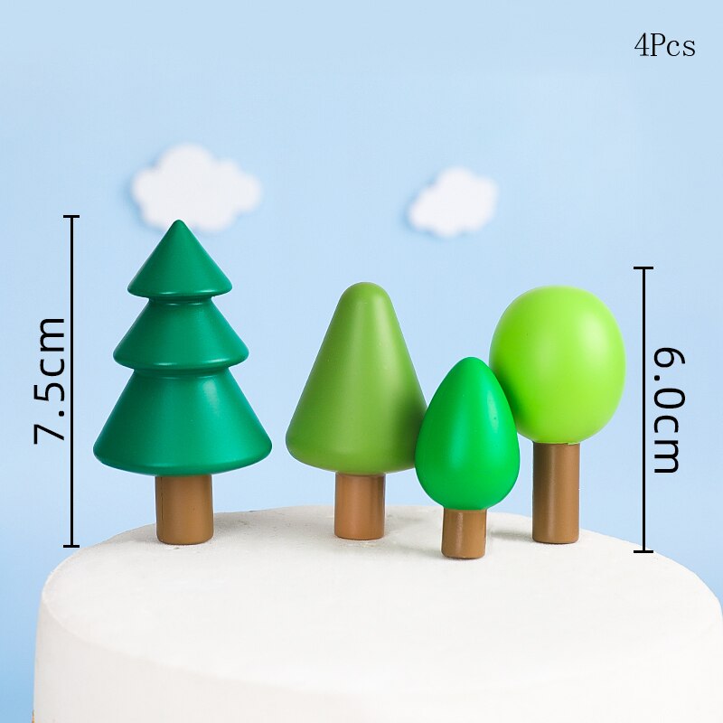 Décoration de gâteau en forme de petit Train bleu mignon, costume, poupée, décorations pour bébé, fête d&#39;anniversaire, fournitures de Dessert, décoration de gâteau,: 8 Tree