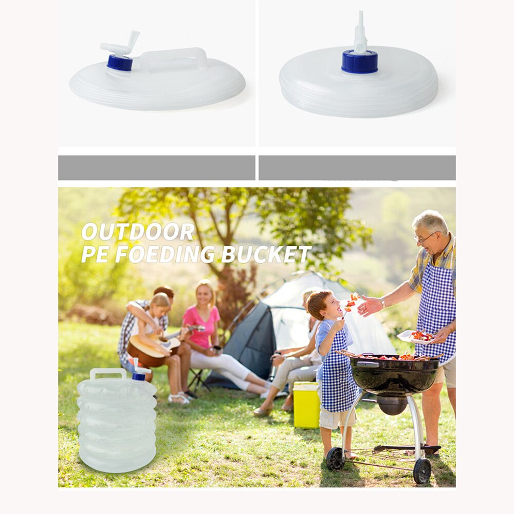 Collapsible Water Container Pot Large Capacity Portable Kettle Foldable Plastic Bucket for Outdoor Activities Camping Picnic