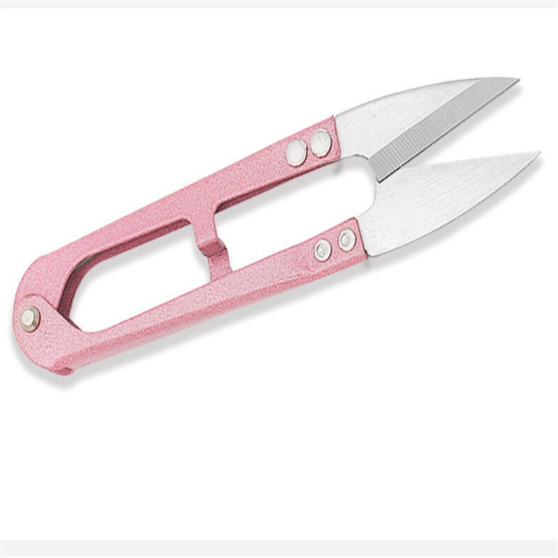 Suministros de costura cruzada, 10,5x2,5 cm de sastre de tijera, cortadora de hilo, línea de pescado, herramienta de bricolaje: Rosa