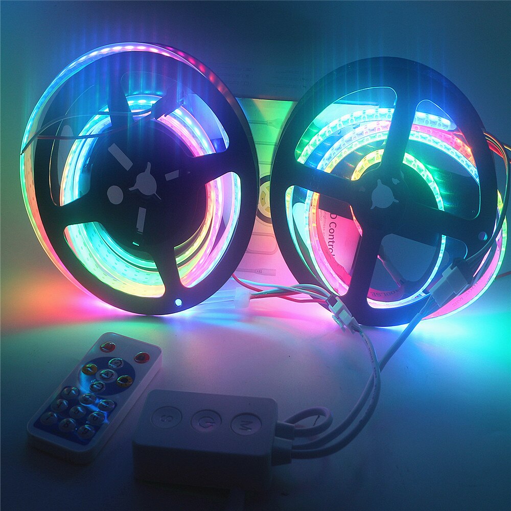 SP601E Bluetooth Led Controller Met 16Key Rf Remote Dual Signaal Pixel Controller WS2812B WS2811 Pixel Smart Led Strip
