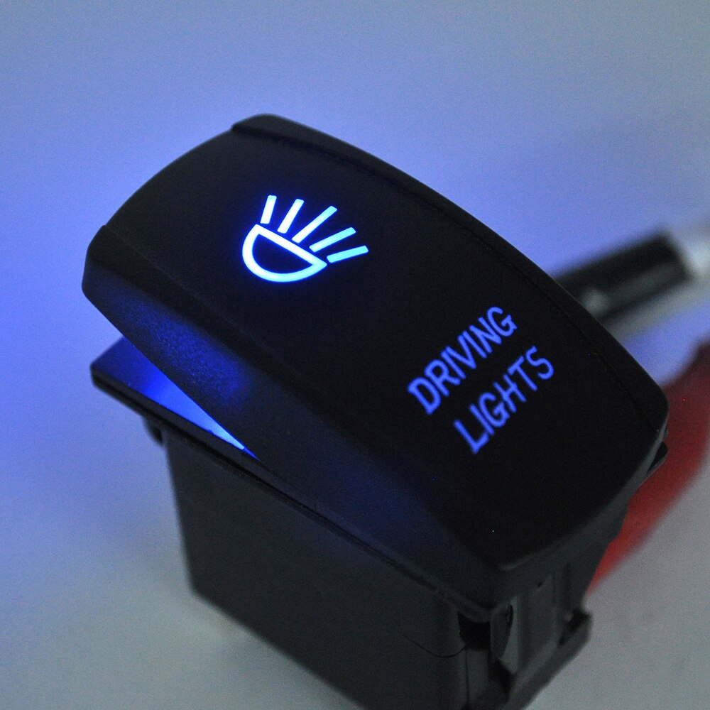 1PC 12V 20A Marine Switch Car Boat Rocker Switch Truck SPST Switch Carling Waterproof 5Pin ON-OFF Switch With Dual LED Light Bar: Driving Lights