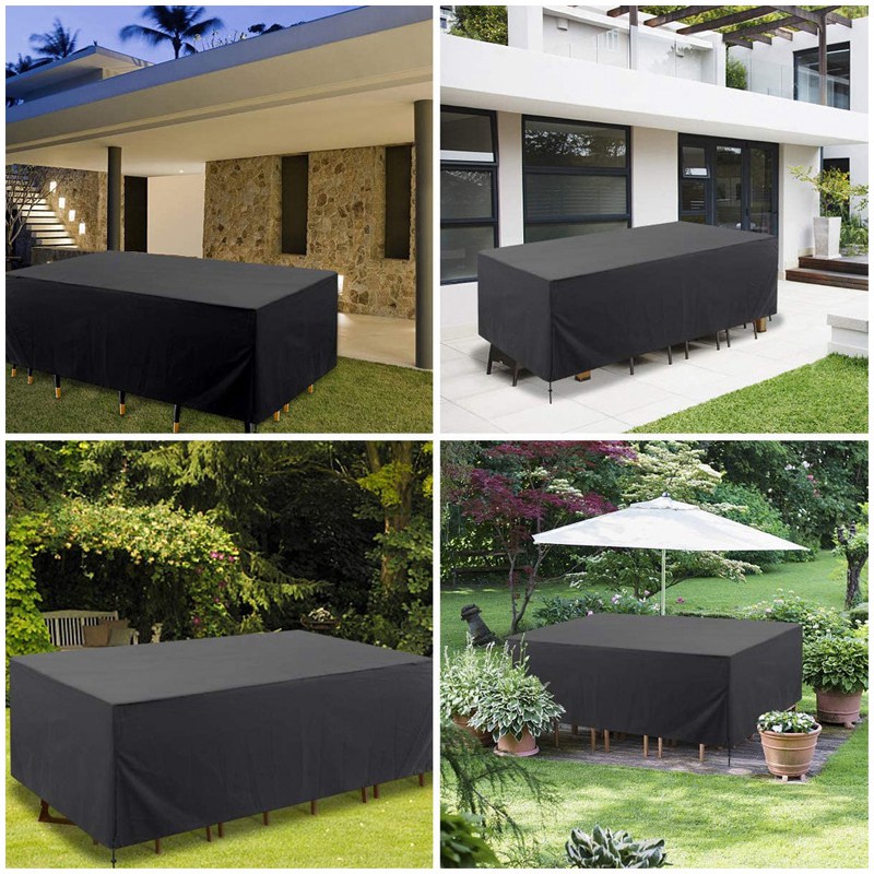 420D Oxford Fabric Furniture Covers Anti-UV Outdoor Sofa Table Chair Dust Proof Cover Garden Patio Waterproof Furniture Cover