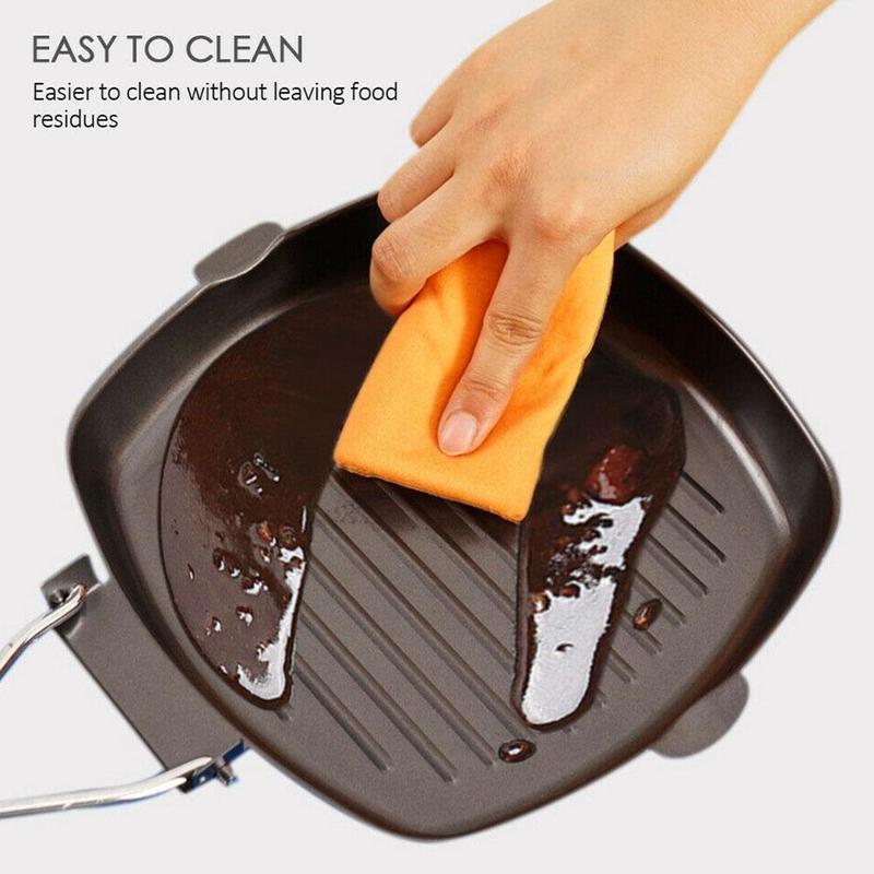 Sartén plegable portátil para Picnic al aire libre, utensilios de cocina antiadherentes de hierro ultraligero negro, utensilios de Camping