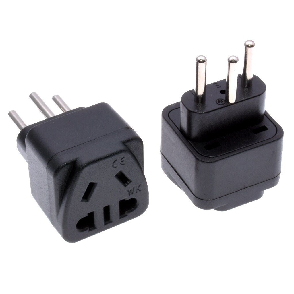 Zwitserland Travel Plug Adapter Type J Chinese AU US EU 2pin Universal Plug AC Power Adapter Socket Converter Plug: Black