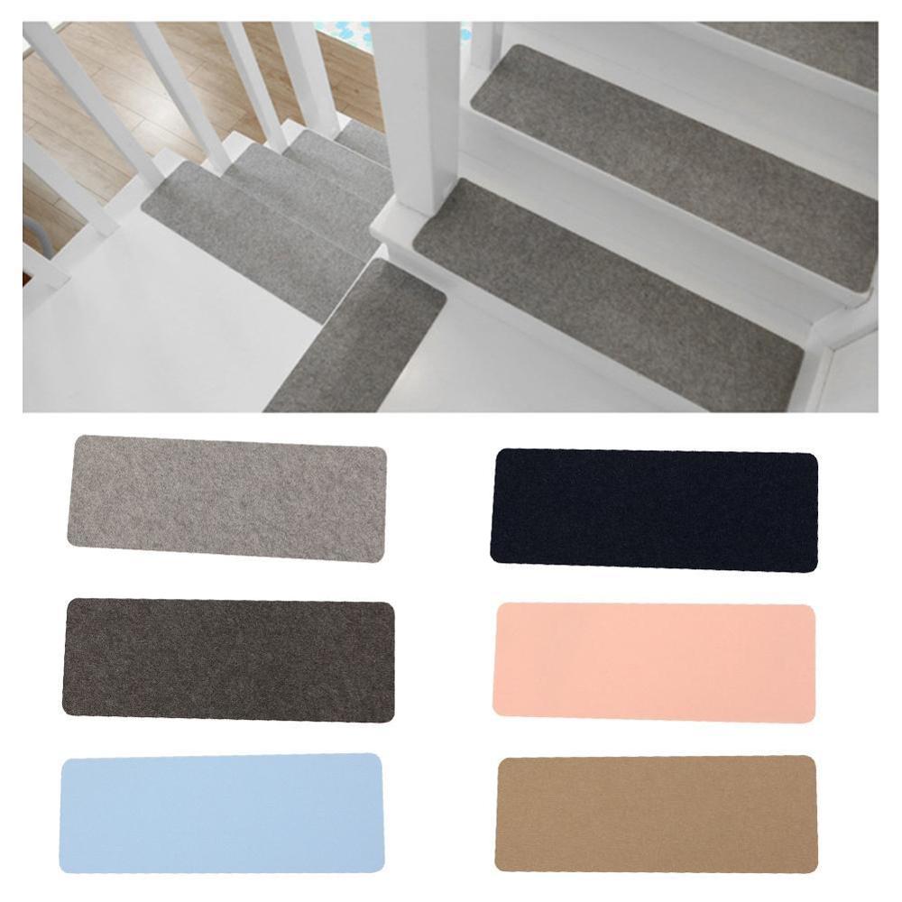 Stair Tread Carpet Mats Self Adhesive Stair Mat Non-Skid Cover Stair Step Rug Protection Stair Washable Mat Carpet Step K8A6