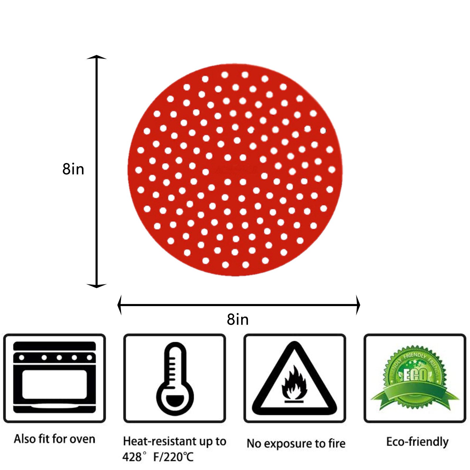 Herbruikbare Lucht Friteuse Liners Stok Silicone Air Friteuse Mand Matten Accessoires Oven Mat Hittebestendige En Non Stick Barbecue Tool