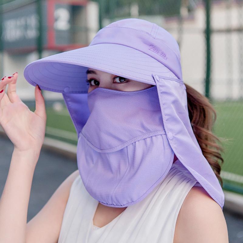 Gorro de playa Aire Libre Anti ultravioleta de verano para mujer, funda de playa para viajes, gorra de sol con cara, gorra bordada para deportes de playa populares: 02