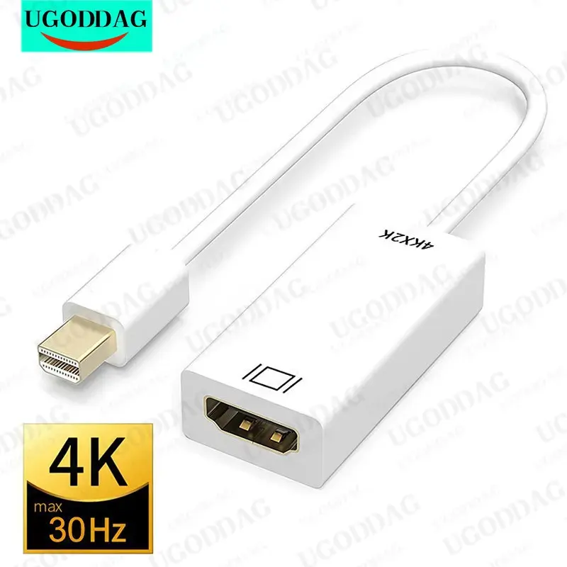 Mini displayport til hdmi-kompatibelt kabel 4kx 1080p /projektor/projektor  dp 1.4 displayport-konverter til apple macbook air pro