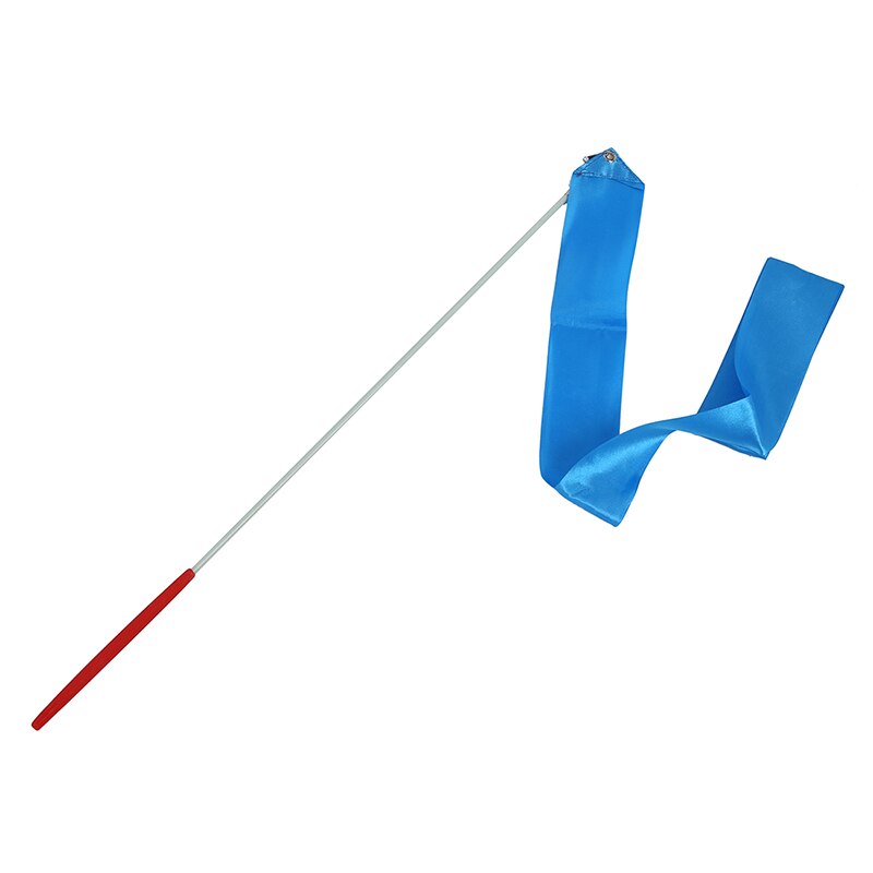 Gymnastique danse ruban gymnastique rythmique Streamer tige bâton virevoltant fête chinois nouvel an-bleu.